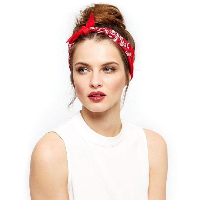 пин ап прическа с платком